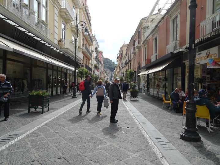 Main shopping street in Sorrento Italy 2019